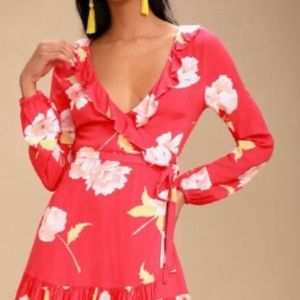 Billabong floral wrap dress